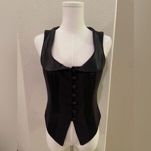 Bebe San Francisco Wool Corset Vest Top Size 6 Made in USA